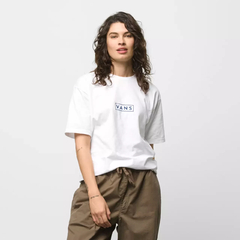 CAMISETA VANS CLASSIC EASY BOX WHITE-TRUE BLUE | VN0A5E81SVICASA na internet