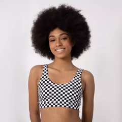 TOP VANS FLYING V PRINT BRA BLACK-WHITE CHECKERBOARD | VN0A7PND56M na internet