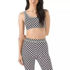 TOP VANS FLYING V PRINT BRA BLACK-WHITE CHECKERBOARD | VN0A7PND56M