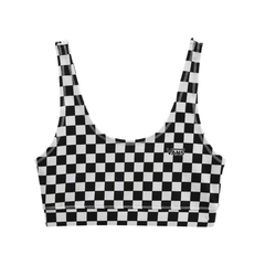 TOP VANS FLYING V PRINT BRA BLACK-WHITE CHECKERBOARD | VN0A7PND56M - comprar online