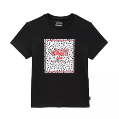 CAMISETA JUVENIL VANS DALMATION BORDER CREW BLACK | VN0A7RUOBLKCASA