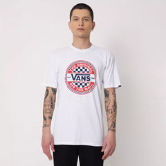 CAMISETA VANS CIRCLE CHECKER SS TEE WHITE | VN0A7S7CWHTCASA - comprar online
