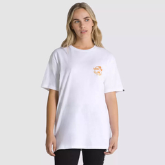 CAMISETA VANS CLASSIC MINI DUAL PALM II SS WHITE-HARVEST PUMPKIN | VN0A7SMYCB8CASA - comprar online
