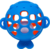 Mordedor baleia azul em Silicone Com Chocalho - Buba, Azul/Laranja - Garcia Kids baby