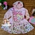 Vestido manga longa urso rosa Cinti inverno