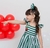 vestido cereja listrado natal - comprar online