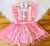 Romper/saia temático Circo Rosa Luxo com Tule