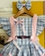 salopete fazendinha azul com rosa tematico 6 meses a 4 anos - comprar online