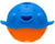 Mordedor baleia azul em Silicone Com Chocalho - Buba, Azul/Laranja - comprar online