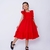 Vestido vermelho alfaiataria 1 ao 10 anos medidas na discrição - loja online