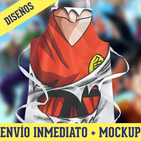 Plantillas Delantales Dragon Ball - Modelo 1