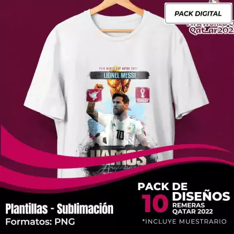 Diseños Remeras Mundial Qatar 2022 - Modelo 7