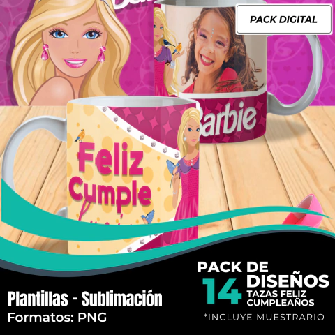 Plantillas para Tazas Feliz Cumpleaños - Modelo 22