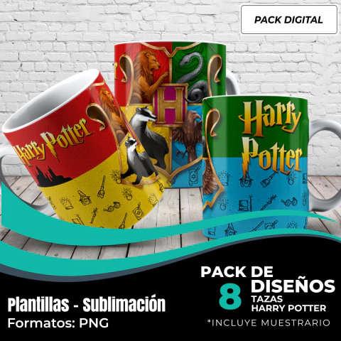 Diseños Plantillas Tazas Harry Potter Sublimacion 