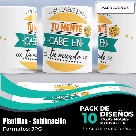 Diseños Plantillas Tazas Frases Motivación