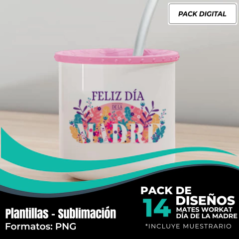 Diseños Mate Antivuelco Día de la Madre - Modelo 272