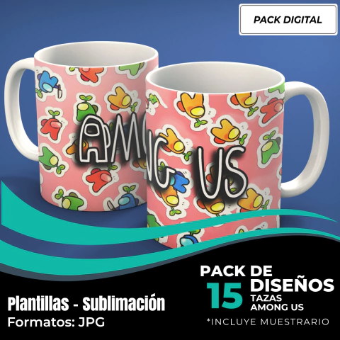 Diseños Plantillas Tazas Among Us Sublimacion 