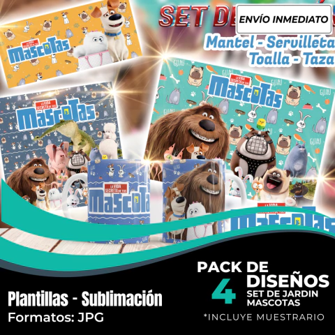 Set de Jardín La Vida Secreta de tus Mascotas - Modelo 47