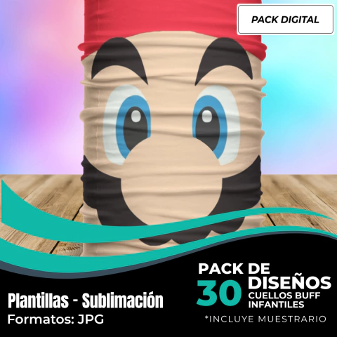 Diseños Plantillas Cuellos Buff Sublimacion