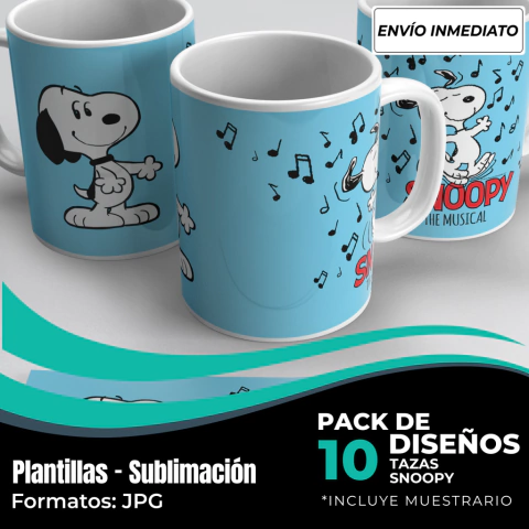 Plantillas para Tazas Snoopy - Modelo 1
