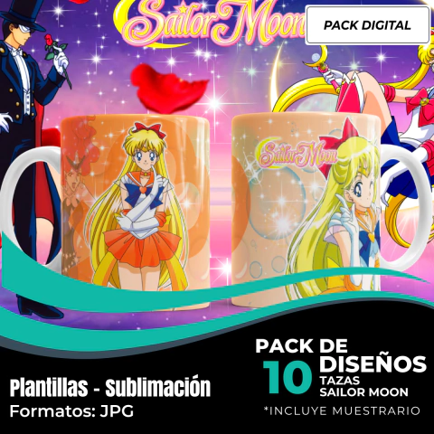 Plantillas para Tazas Sailor Moon - Modelo 3