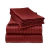 Sabanas premium Dobby Cama 1 1/2 Plaza extra suave Bordo - tienda online