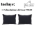 Combo 2 almohadones Tusor 70x50 con cierres Negro - comprar online