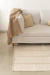 Alfombra Rustica Algodon Pesado 150x130 Cm Premium - Raya beige