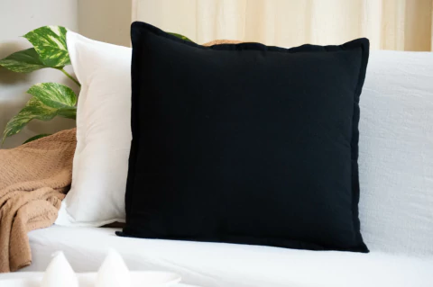 Almohadon decorativo nordico de Tusor Negro 50x50 TS-501 - comprar online