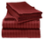 Sabanas premium Dobby King Cama 2.00x2.00 extra suave Microfibra 600hilos Bordo