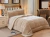 Frazada edredon acolchado Cubre cama 2.60x2.40 Queen LISSE Beige