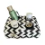 Almohadón Matero Cuatro Espacios Con Bolsillos Chevron Negro - comprar online