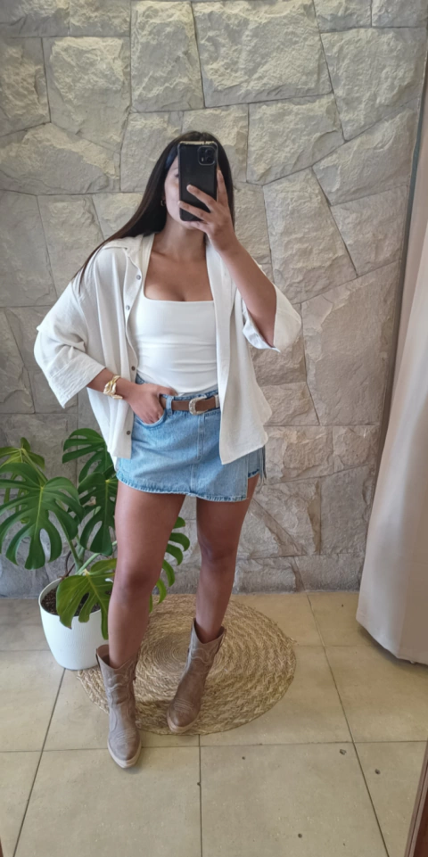 CAMISA DE LINO OVERSIZE