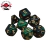 Set de Dados Verdes Marmolados Glitter