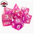 Set de Dados Rosa Chicle Glitter