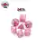 Set de Dados Rosa Oscuro Marmolado