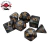 Set de Dados Negros y Grises con Glitter Typo Dorada