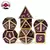 Set de dados metálicos - Burdeos y Dorado - comprar online