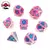 Set de dados metálicos - Rosa y azul - comprar online