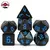Set de Dados - Negro Typo Azul