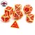 Set de dados metálicos - Rojo y dorado - comprar online