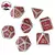 Set de dados metálicos - Rojo con bordes y typo blanca - comprar online