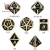 Imagen de Set de Dados Metálicos - Negro y Dorado