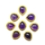 Ametista em Brass Indiano 14mm
