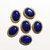 Lápis Lazuli em Brass Indiano 14mm