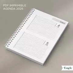 Agenda 2025 - Dos días por página // consultar plazos