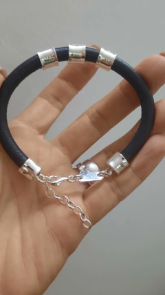 Pulsera de cuero grueso con dona 2 - tienda online