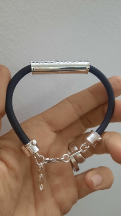 Pulsera de cuero mediano con dona ancha - MP Joyas