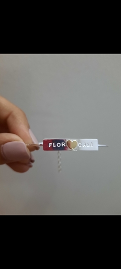 Microesclava con aplique de oro (corazón) - tienda online