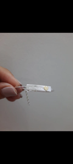 Imagen de Microesclava con aplique de oro (corazón)